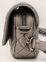 Around 2016 Made CC Turn Lock Chain Shoulder Bag Silver
