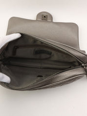 Around 2016 Made CC Turn Lock Chain Shoulder Bag Silver