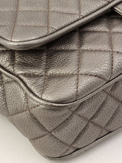 Around 2016 Made CC Turn Lock Chain Shoulder Bag Silver