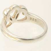 925 Triple Heart Ring #51 Silver
