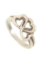 925 Triple Heart Ring #53 Silver