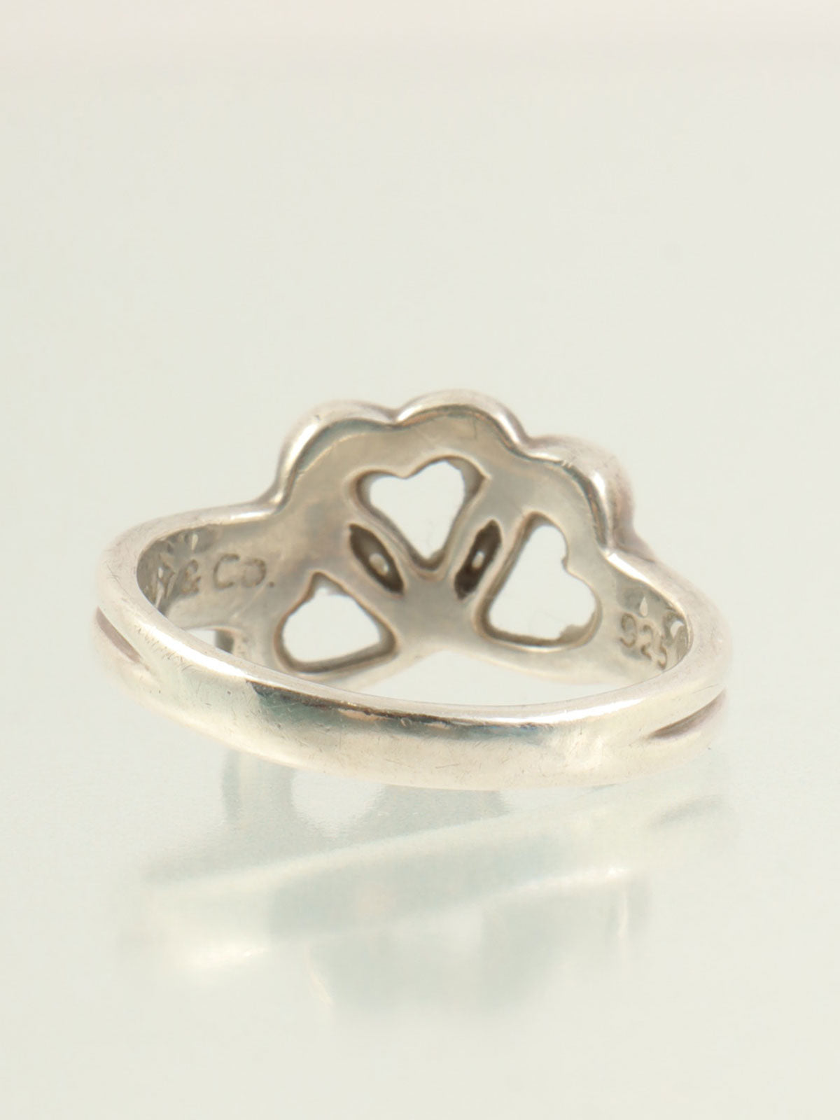 925 Triple Heart Ring #53 Silver