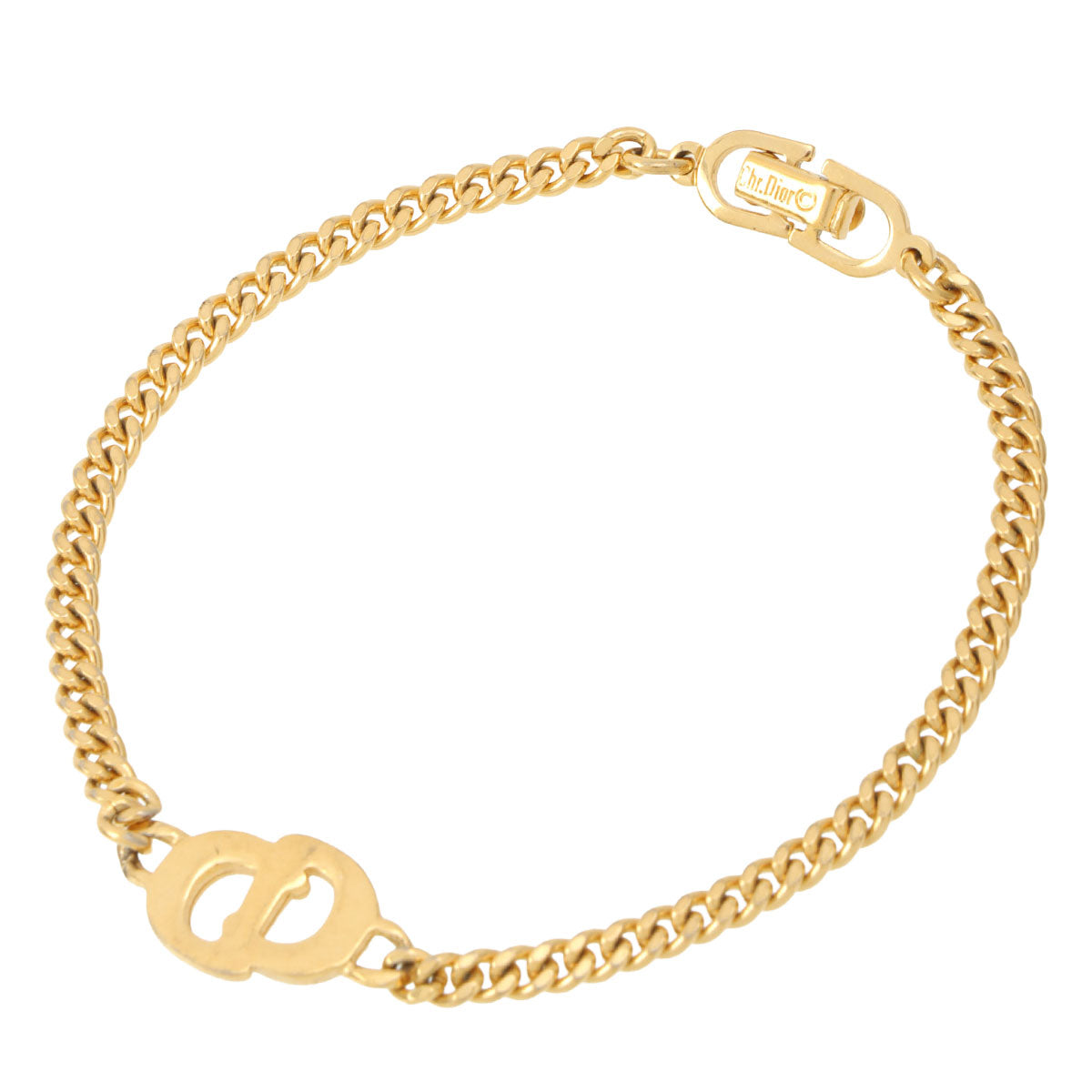 Logo Plate Bracelet Gold