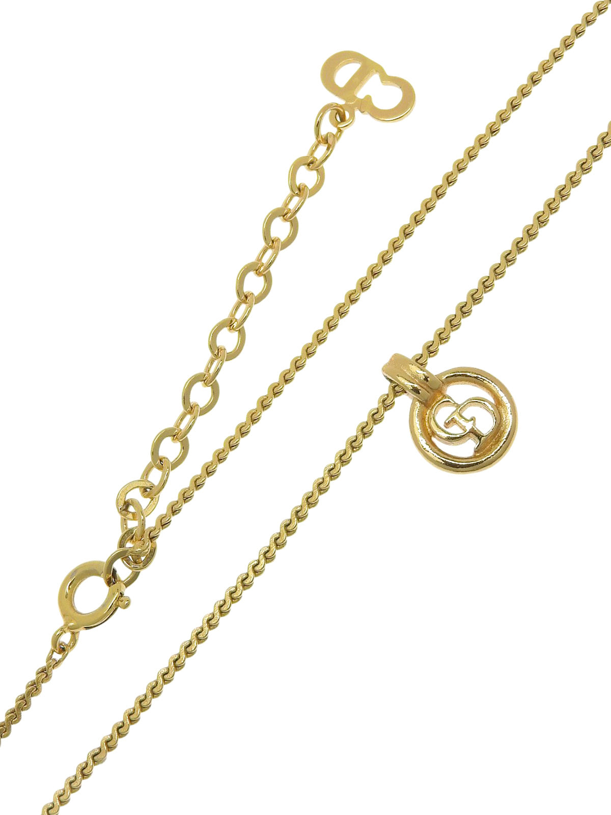 Circle Logo Plate Necklace Gold
