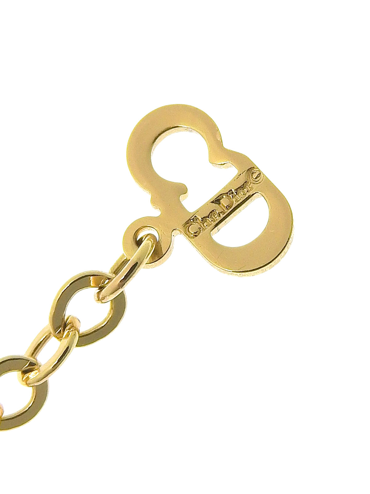 Circle Logo Plate Necklace Gold