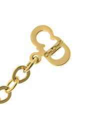 Circle Logo Plate Necklace Gold