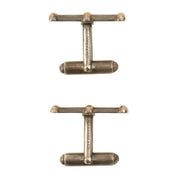Fence Motif Cufflinks, Silver