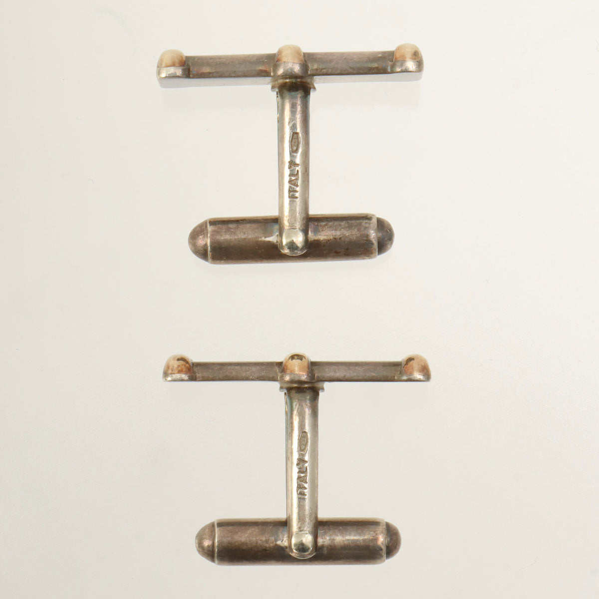 Fence Motif Cufflinks, Silver