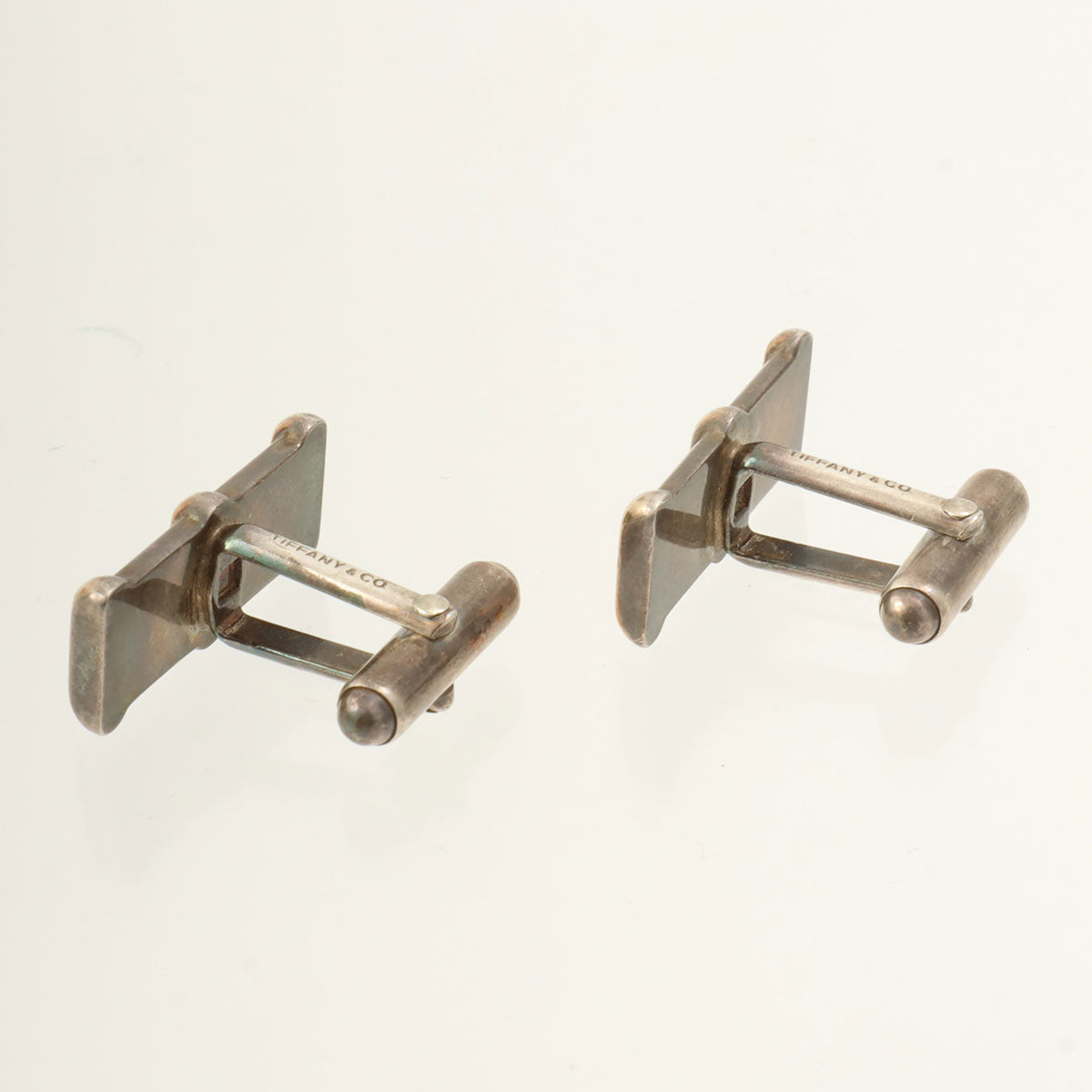Fence Motif Cufflinks, Silver