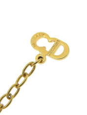 Circle Logo Plate Necklace Gold