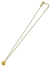 Circle Logo Plate Necklace Gold