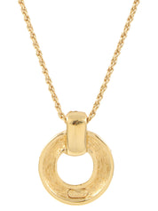 ラインストーンサークルモチーフネックレス ゴールド/マルチ