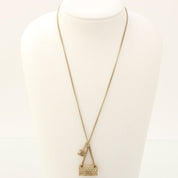 2005 Bag Motif Necklace Gold