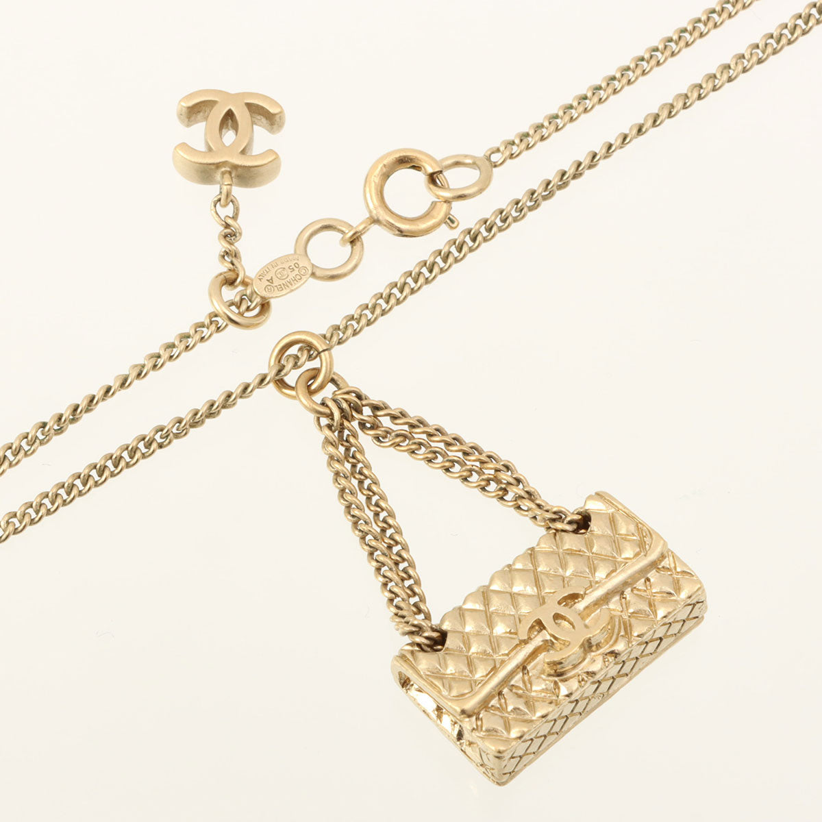 2005 Bag Motif Necklace Gold