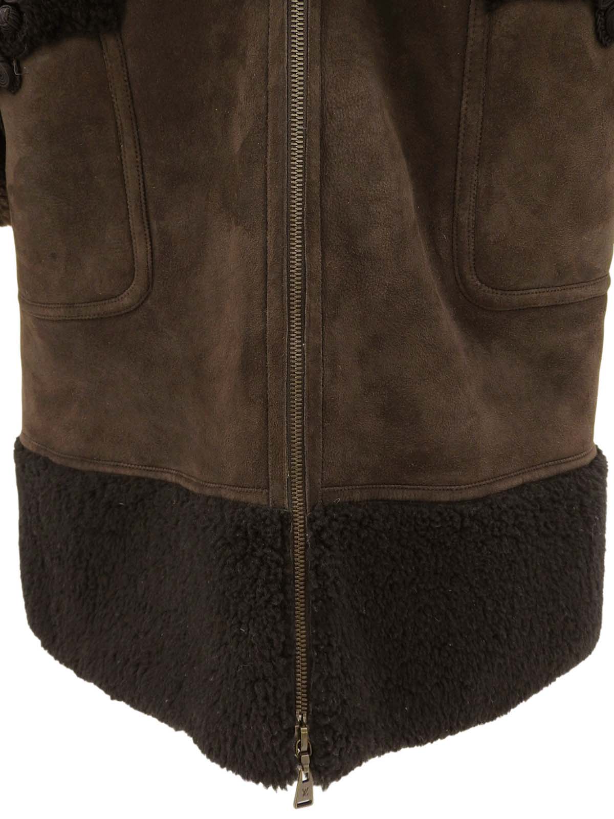 デザインモチーフムートンコート ブラウン #38