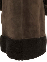 デザインモチーフムートンコート ブラウン #38