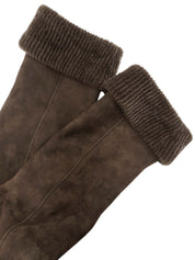 デザインモチーフムートンコート ブラウン #38