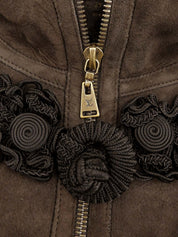 デザインモチーフムートンコート ブラウン #38