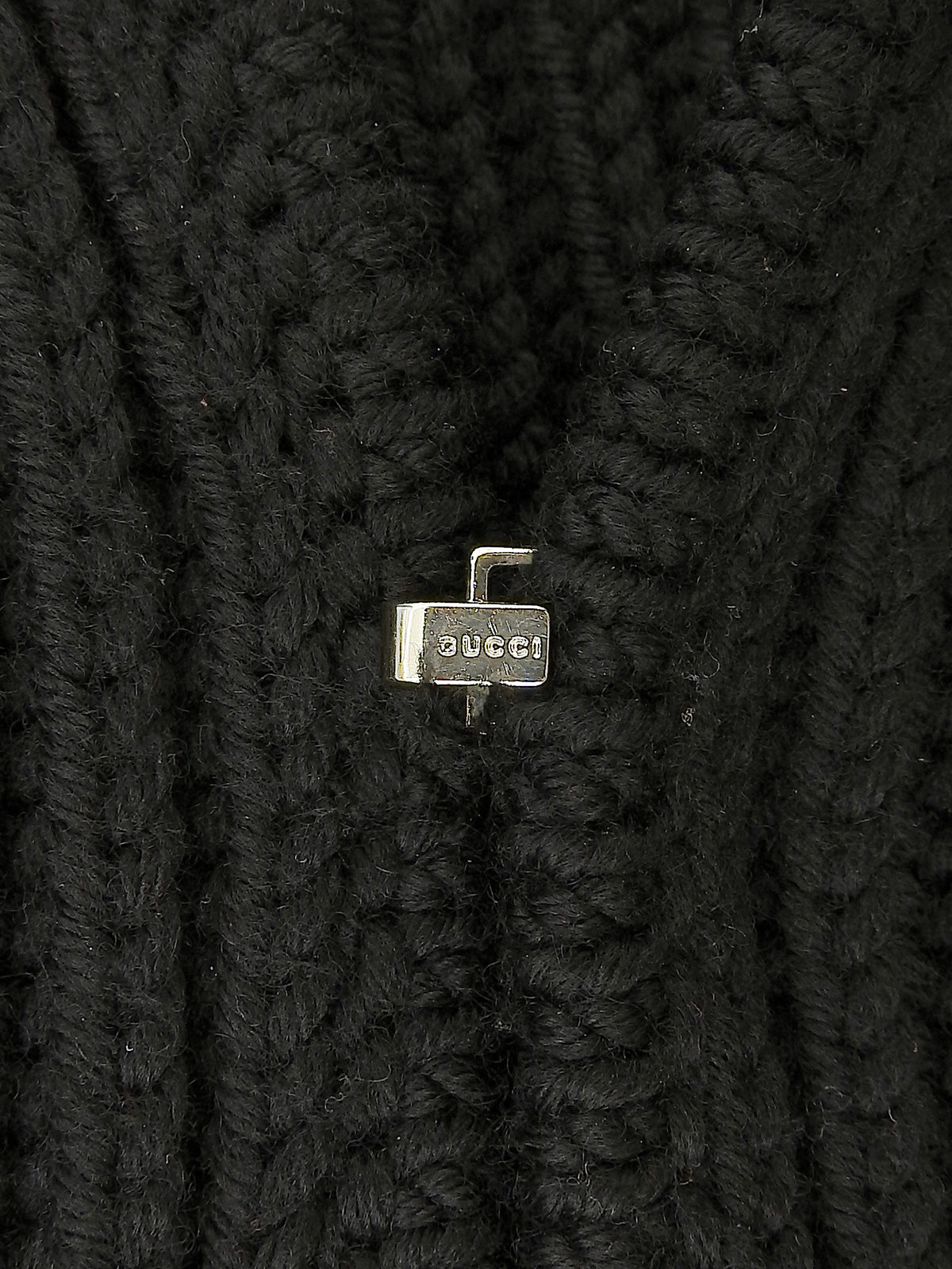 Faux Fur Knit Cardigan #S Black
