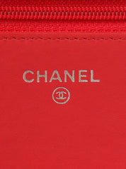 2016 model Caviar Skin CC Mark Stitch Chain Wallet Pink