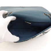 Sequined Coco Cuba Chain Shoulder Bag, circa 2016, Blue