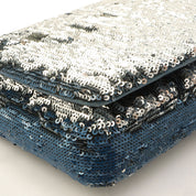 Sequined Coco Cuba Chain Shoulder Bag, circa 2016, Blue