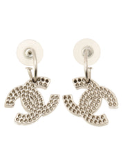 2003 Punched CC Mark Earrings, Silver