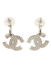 2003 Punched CC Mark Earrings, Silver