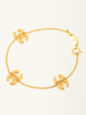 1982年製 3CCマークラインストーンブレスレット ゴールド