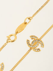 1982年製 3CCマークラインストーンブレスレット ゴールド