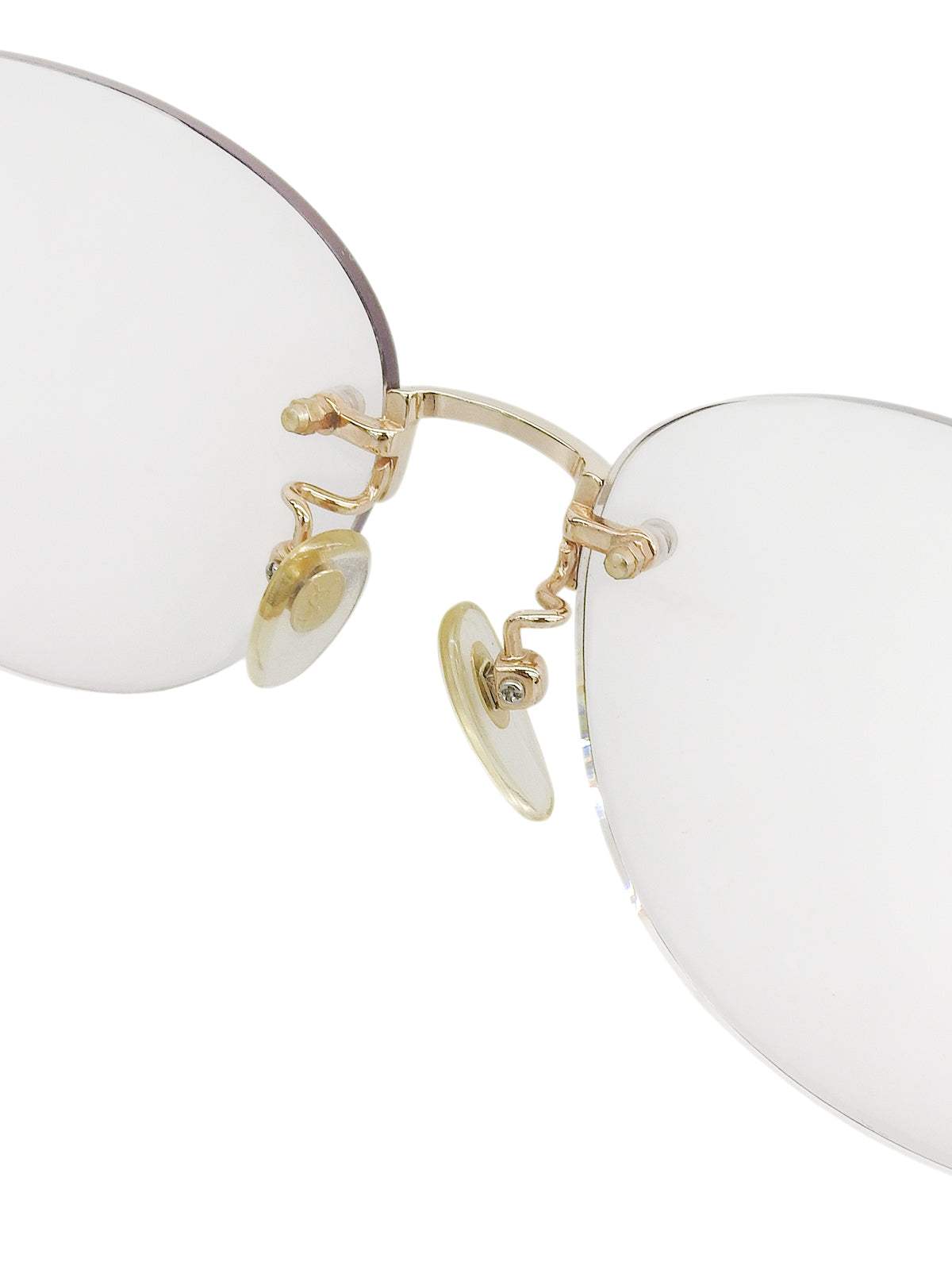 Side Logo Rimless Eyewear Gold/Black