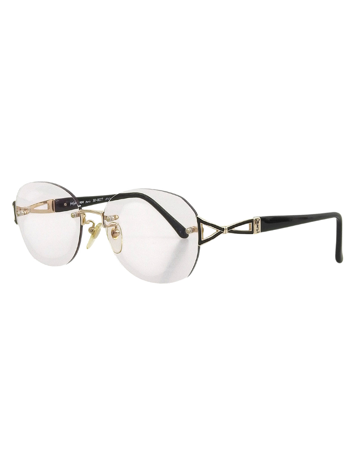 侧边标志无框眼镜 金/黑色