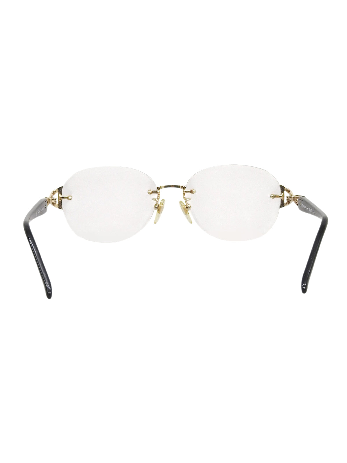 侧边标志无框眼镜 金/黑色