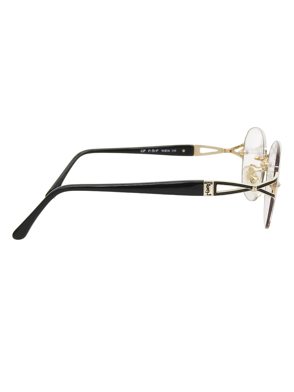 侧边标志无框眼镜 金/黑色