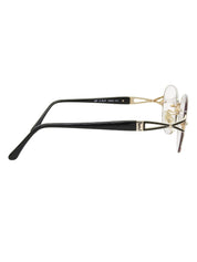 侧边标志无框眼镜 金/黑色