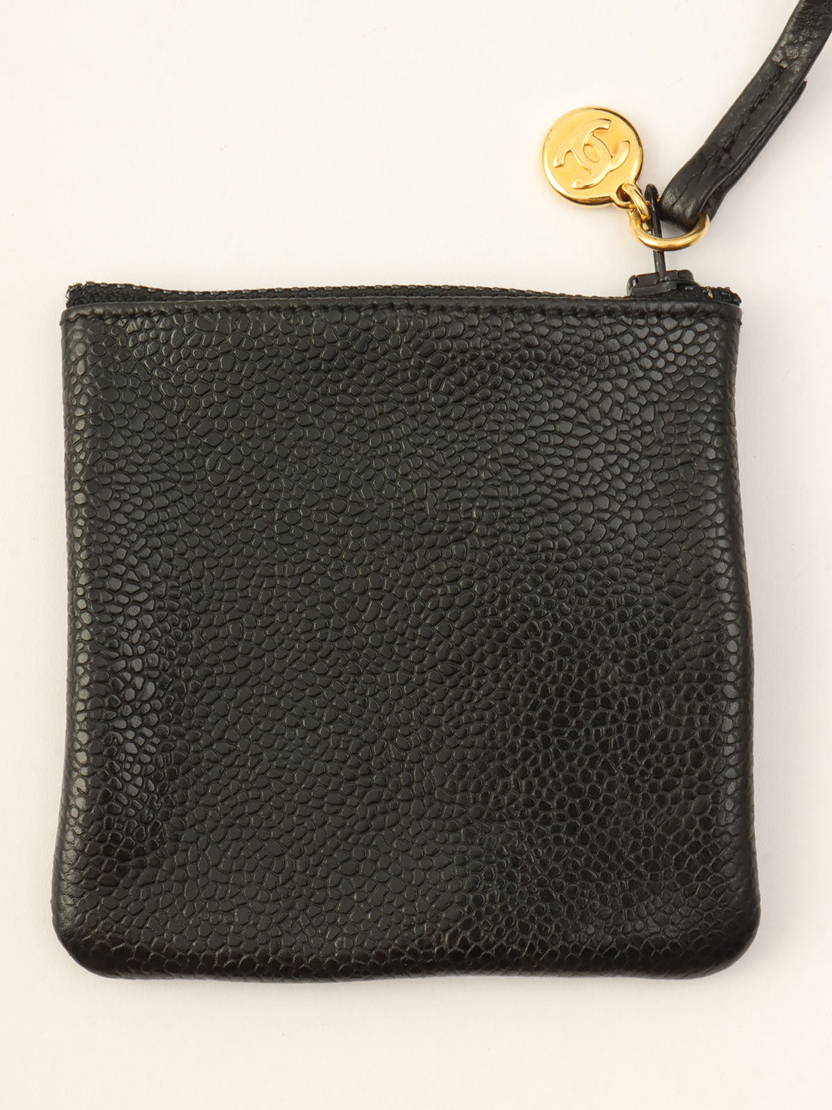 Around 1997 Made CC Mark Stitch Drawstring Shoulder Bag Black