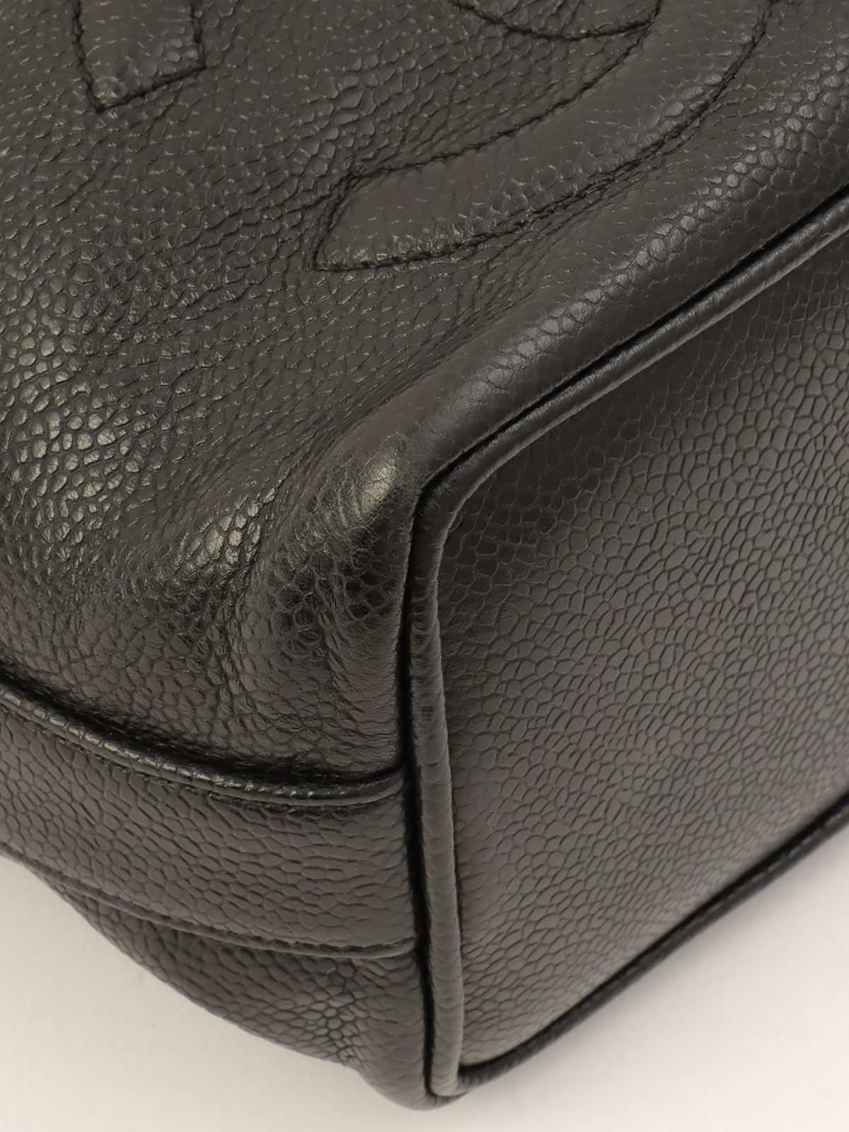 Around 1997 Made CC Mark Stitch Drawstring Shoulder Bag Black