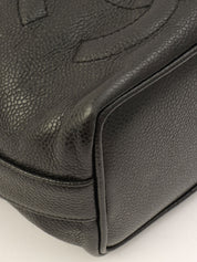 Around 1997 Made CC Mark Stitch Drawstring Shoulder Bag Black