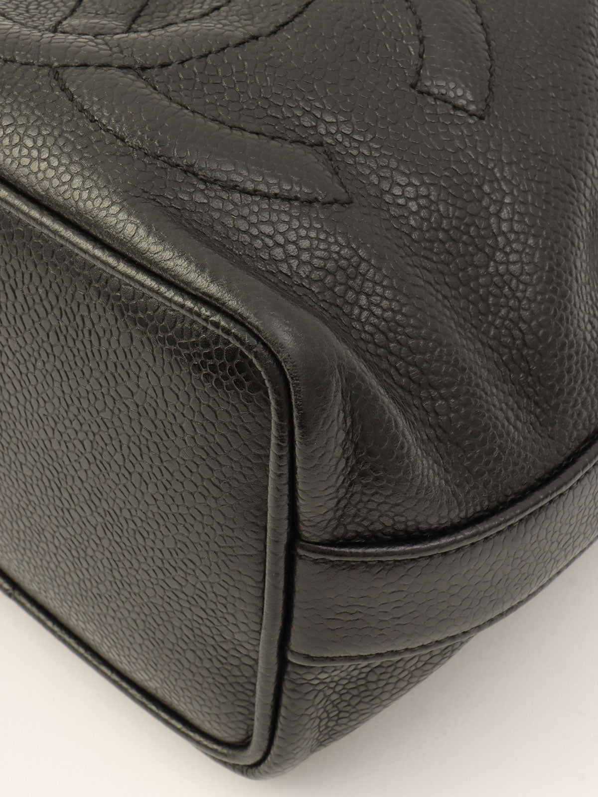 Around 1997 Made CC Mark Stitch Drawstring Shoulder Bag Black