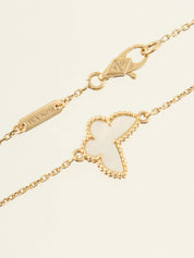 18K金甜美阿尔罕布拉蝴蝶手链