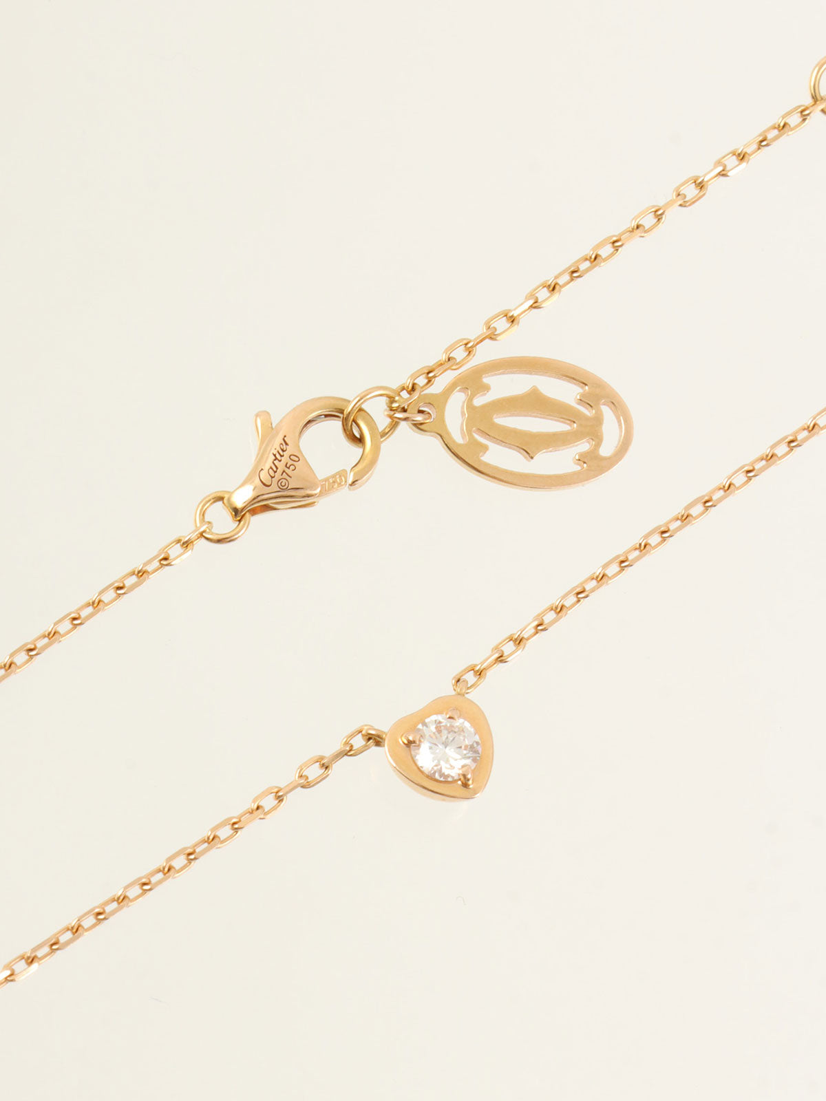 18K Diamant Legend Heart Necklace in Pink Gold
