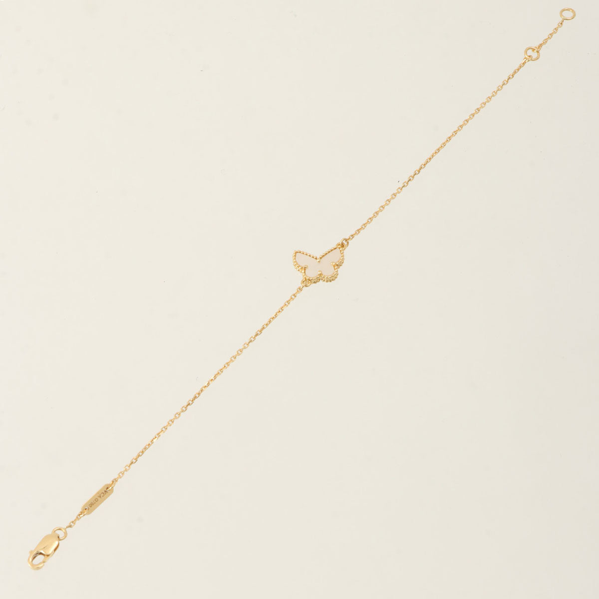 18K金甜美阿尔罕布拉蝴蝶手链