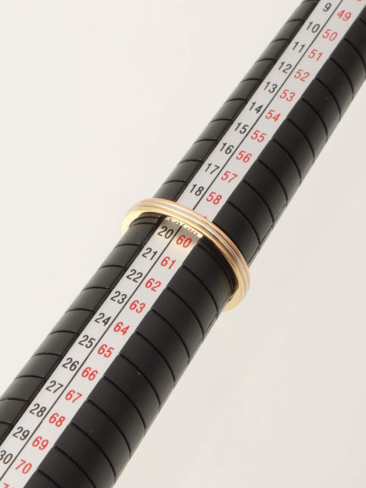 18K Vendome Ring #60 Yellow Gold/Pink Gold/White Gold