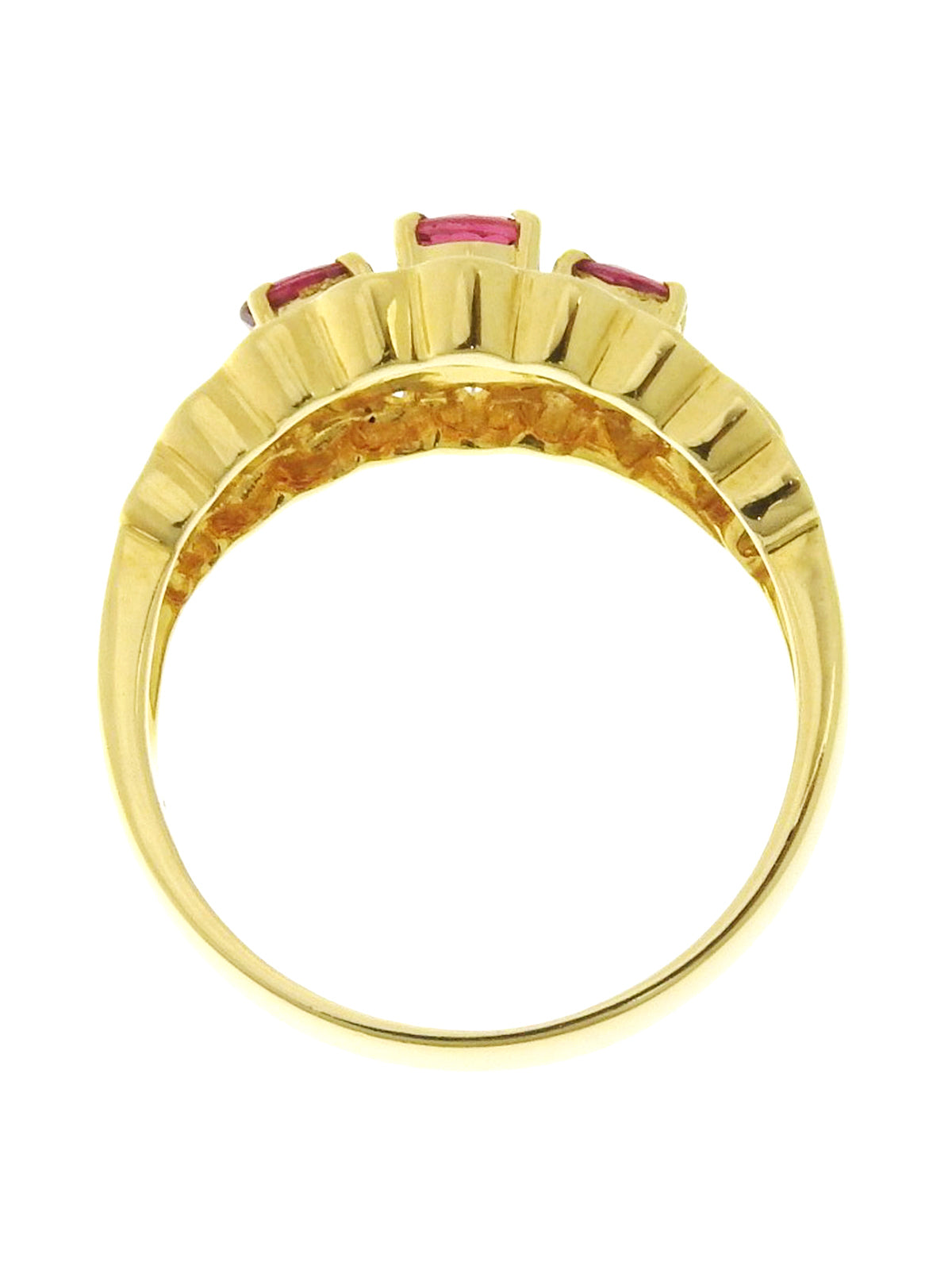 18K Ruby and Diamond Design Ring #51 Gold