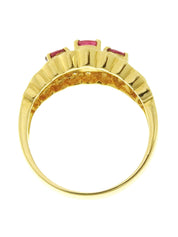18K Ruby and Diamond Design Ring #51 Gold