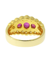 18K Ruby and Diamond Design Ring #51 Gold
