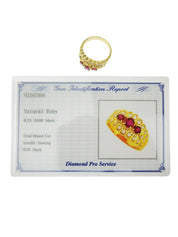 18K Ruby and Diamond Design Ring #51 Gold
