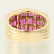 18K Ruby Diamond Ring #52 Gold/Cherry Red
