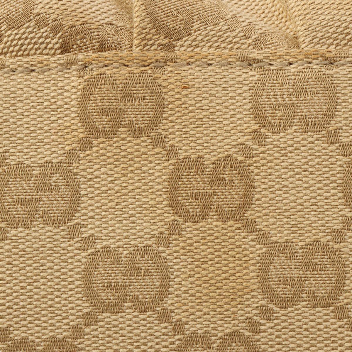 Canvas GG Pattern Logo Plate Handbag Beige/Yellow