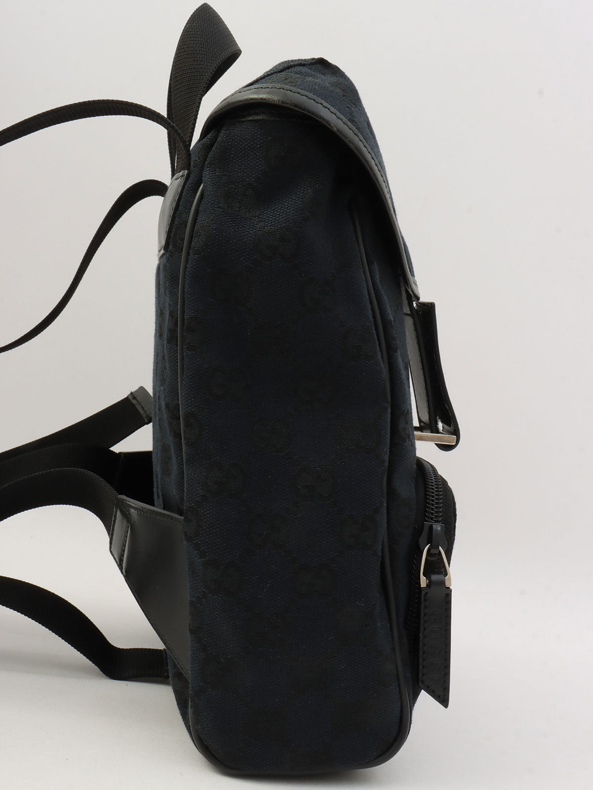 GG Canvas Backpack Black